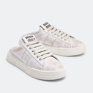 Like new Miu Miu Bleached leather sneakers $975 37.5
